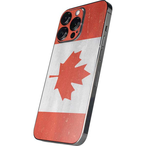 Canada Flag Distressed iPhone 15 Pro Skin